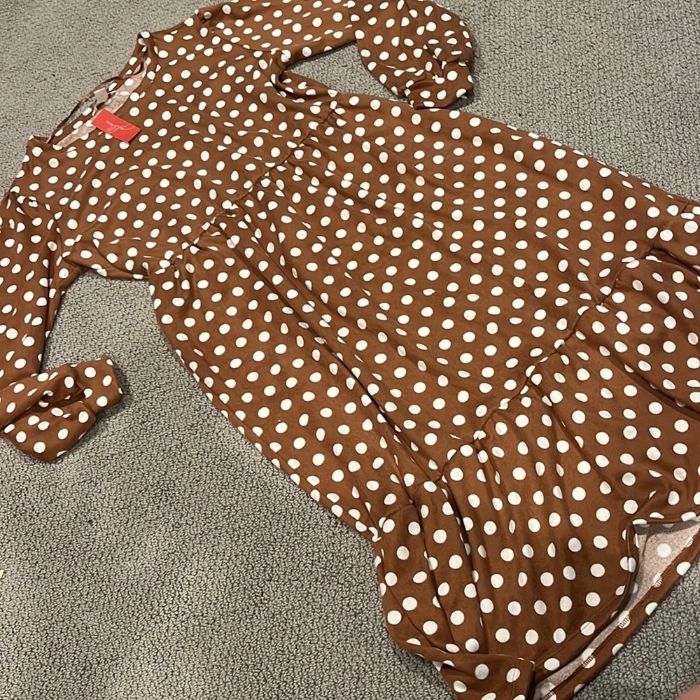 jillian harris X joe fresh polka dot dress NEW size L - Picture 3 of 7